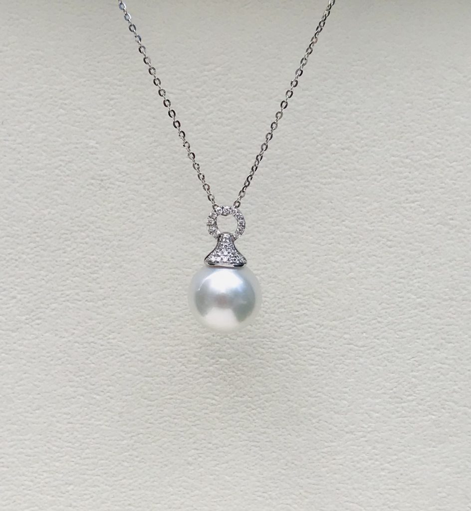 18k金鑽石南洋珍珠吊墜 – Oriental Pearl