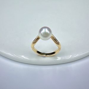 18k金日本Akoya 珍珠戒指